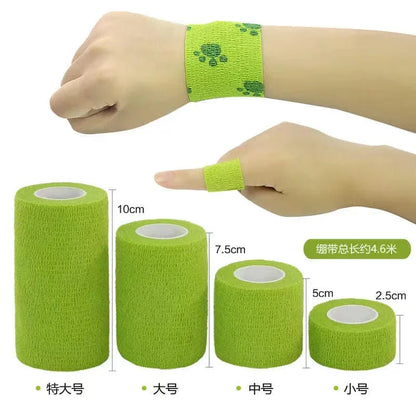 1Roll 2.5/5/10cm*4.8m Gauze motion Bandage Self-adhesive Breathable Elastic Bandages for Sports Fixing Finger Wrist Leg